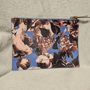 NWOT Blue Floral Clutch